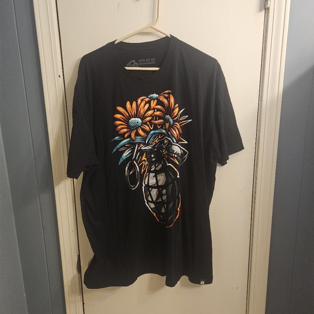Men's Black Graphic T-Shirt 3xl
